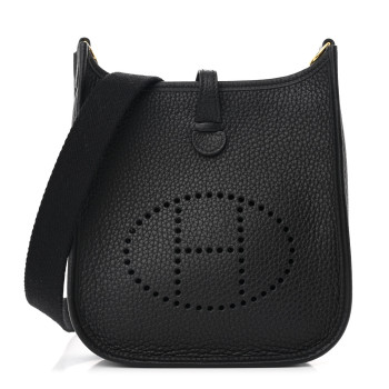 HERMES Taurillon Clemence Evelyne TPM Black