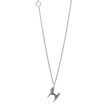 HERMES Palladium Panache Pendant Necklace
