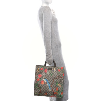 GUCCI Soft GG Supreme Monogram Tian Vertical Tote Beige Multicolor New Acero