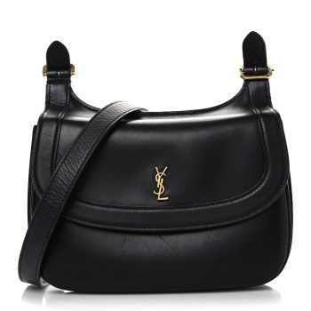 SAINT LAURENT Smooth Calfskin Medium Charlie Shoulder Bag Black