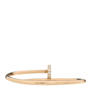 CARTIER 18K Pink Gold Diamond Juste Un Clou Bracelet 16