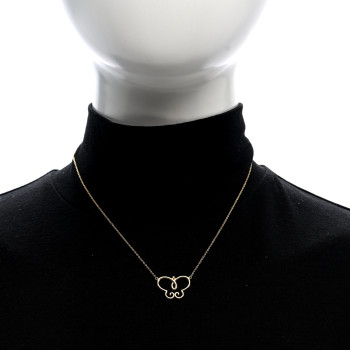 TIFFANY 18K Yellow Gold Paloma Picasso Butterfly Pendant Necklace