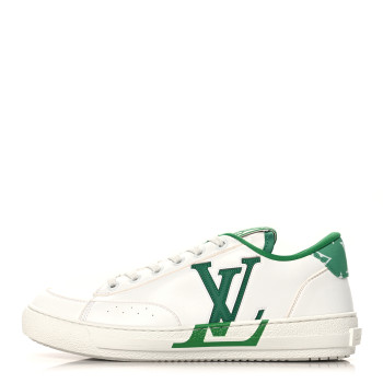 LOUIS VUITTON Calfskin Womens Charlie Sneaker 38 White Green