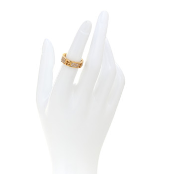 FENDI Crystal FF Ring S Gold