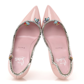 CHRISTIAN LOUBOUTIN Patent Chick Queen 100 Pumps 37 Rosy