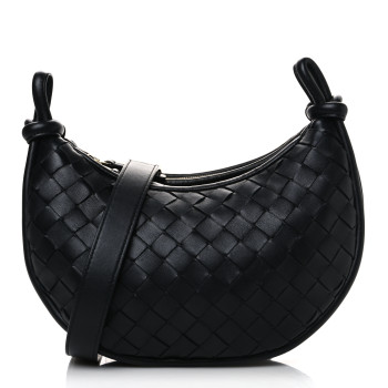 BOTTEGA VENETA Nappa Intrecciato Small Gemelli Multipocket Bag Black