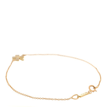 JENNIFER MEYER 18K Yellow Gold Diamond Mini Clover Bracelet