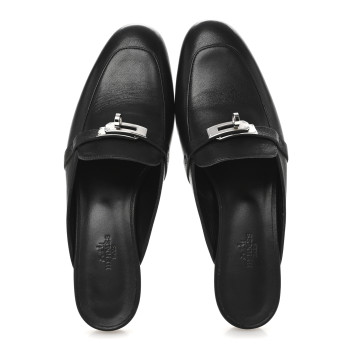 HERMES Goatskin Oz Mules 40 Black HERMES Goatskin Oz Mules 40 Black