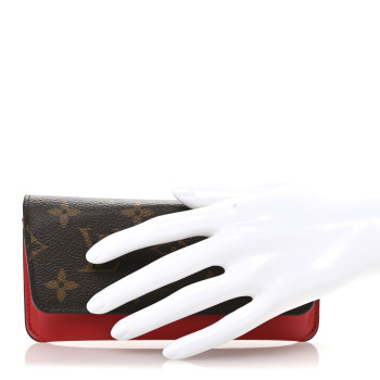 LOUIS VUITTON Monogram Woody Glasses Case Rouge