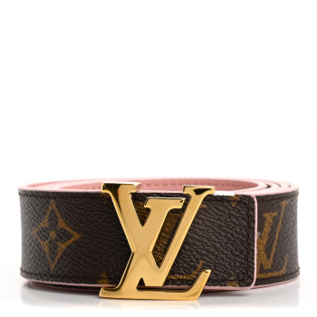 LOUIS VUITTON Calfskin Monogram 30mm LV Initiales Reversible Belt 85 34 Rose Ballerine