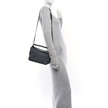 LOEWE Calfskin Small Puzzle Bag Dark Grey
