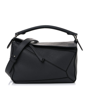 LOEWE Calfskin Small Puzzle Bag Dark Grey