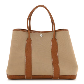 HERMES Toile Negonda Garden Party 30 TPM Trench Gold