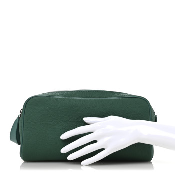 LOUIS VUITTON Taurillon Monogram Dopp Kit Toilet Pouch Borneo Green
