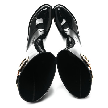 VALENTINO GARAVANI Rubber Vlogo Knee High Rain Boots 38 Black