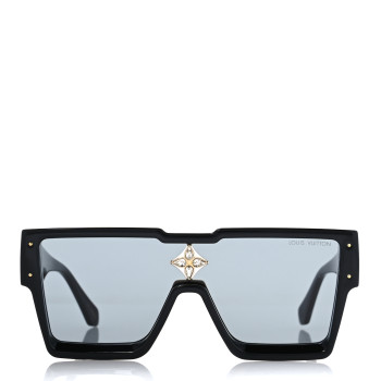 LOUIS VUITTON Acetate Swarovski Crystal Cyclone Sunglasses Z1578W Black