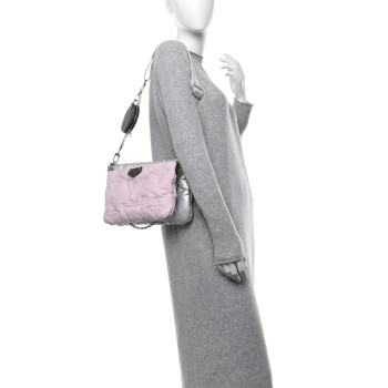 LOUIS VUITTON Econyl Monogram Pillow Maxi Multi Pochette Accessories Silver Pale Pink