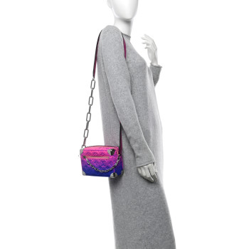 LOUIS VUITTON Taurillon Illusion Mini Soft Trunk Bleu Rose