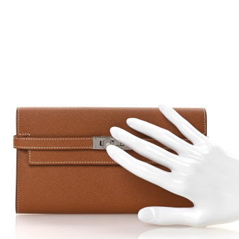HERMES Epsom Kelly Longue Wallet Gold