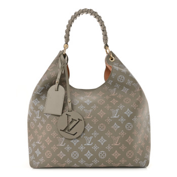 LOUIS VUITTON Reverse Mahina Carmel Hobo Gray