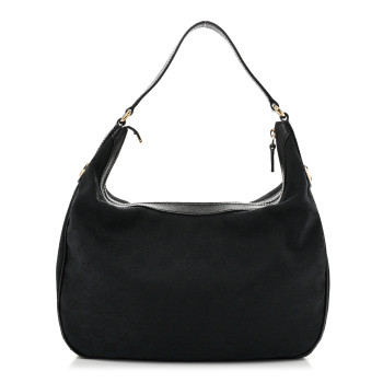 GUCCI Monogram Medium Charmy Hobo Black