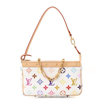 LOUIS VUITTON LV X TM Monogram Multicolor Pochette Accessories White