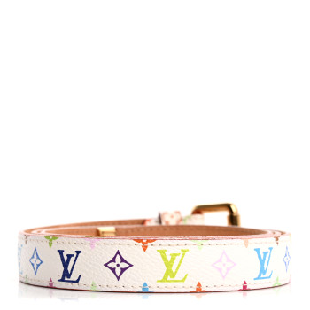 LOUIS VUITTON Monogram Multicolor Belt 90 36 White