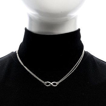 TIFFANY Sterling Silver Infinity Pendant Necklace