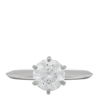 TIFFANY Platinum Diamond 1.26ct Solitaire Engagement Ring 49 5