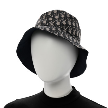 CHRISTIAN DIOR Oblique Reversible Teddy-D Brim Bucket Hat