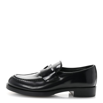 PRADA Spazzolato Loafers 37 Black