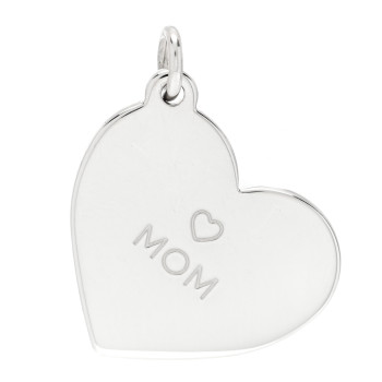 TIFFANY Sterling Silver Mom Heart Charm