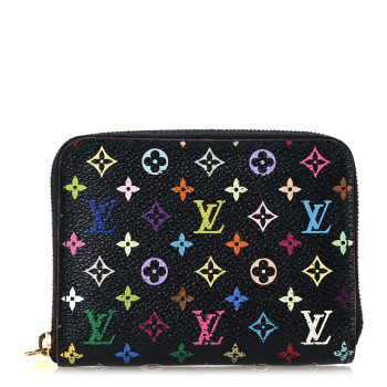 LOUIS VUITTON Monogram Multicolor Zippy Coin Purse Black Grenade