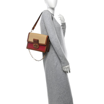 LOUIS VUITTON Taurillon Dauphine MM Panama Scarlet