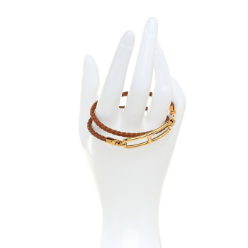 HERMES Swift Roulis Double Tour Bracelet T2 Gold