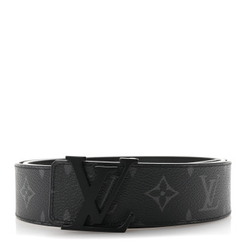 LOUIS VUITTON Monogram Eclipse Taigarama 40mm LV Initiales Reversible Belt 95 38 Black