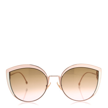 FENDI Metal Acetate F is Fendi Cat Eye Sunglasses FF 0290/S  Pink Gold