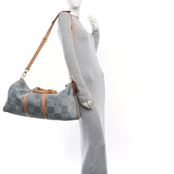 LOUIS VUITTON Damier Denim 3D Speedy Bandouliere 50 Bleu