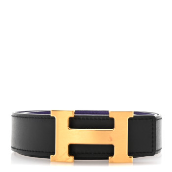 HERMES Box Swift 32mm H Belt 90 36 Black Iris HERMES Box Swift 32mm H Belt 90 36 Black Iris