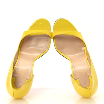 CHRISTIAN LOUBOUTIN Patent Toboggan 100 Pumps 40.5 Sun
