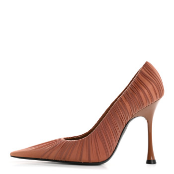SAINT LAURENT Satin Emmanuelle 110 Pump 36.5 Cappuccino