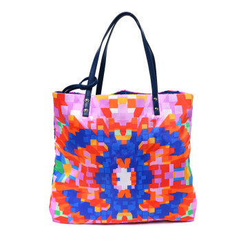 CHANEL Nylon Printed CC Tote Multicolor