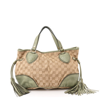 GUCCI Monogram Small Tribeca Tote Green