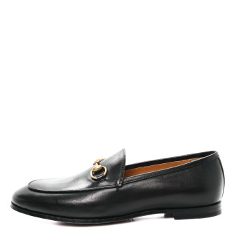 GUCCI Calfskin Womens Jordaan Loafers 36 Black