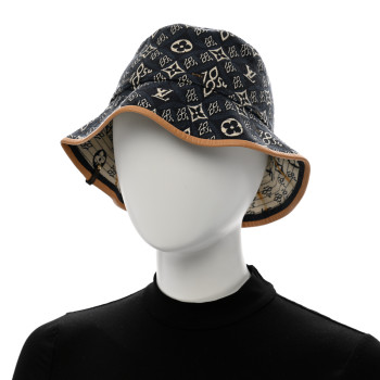 LOUIS VUITTON Jacquard Since 1854 Bucket Hat M Blue