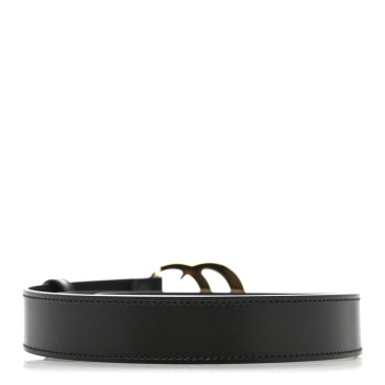 GUCCI Calfskin Double G 30mm Belt 90 36 Black