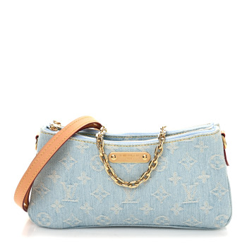 LOUIS VUITTON Monogram Denim Liv Pochette Sky Blue