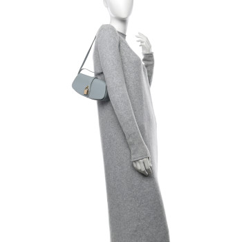 CELINE Smooth Calfskin Tabou Clutch On Strap Ice Blue