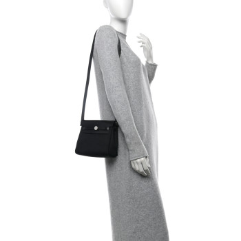 HERMES Military Toile Vache Hunter Herbag Zip Retourne 20 Black