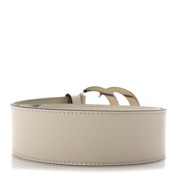 GUCCI Calfskin Double G 40mm Belt 70 28 Mystic White